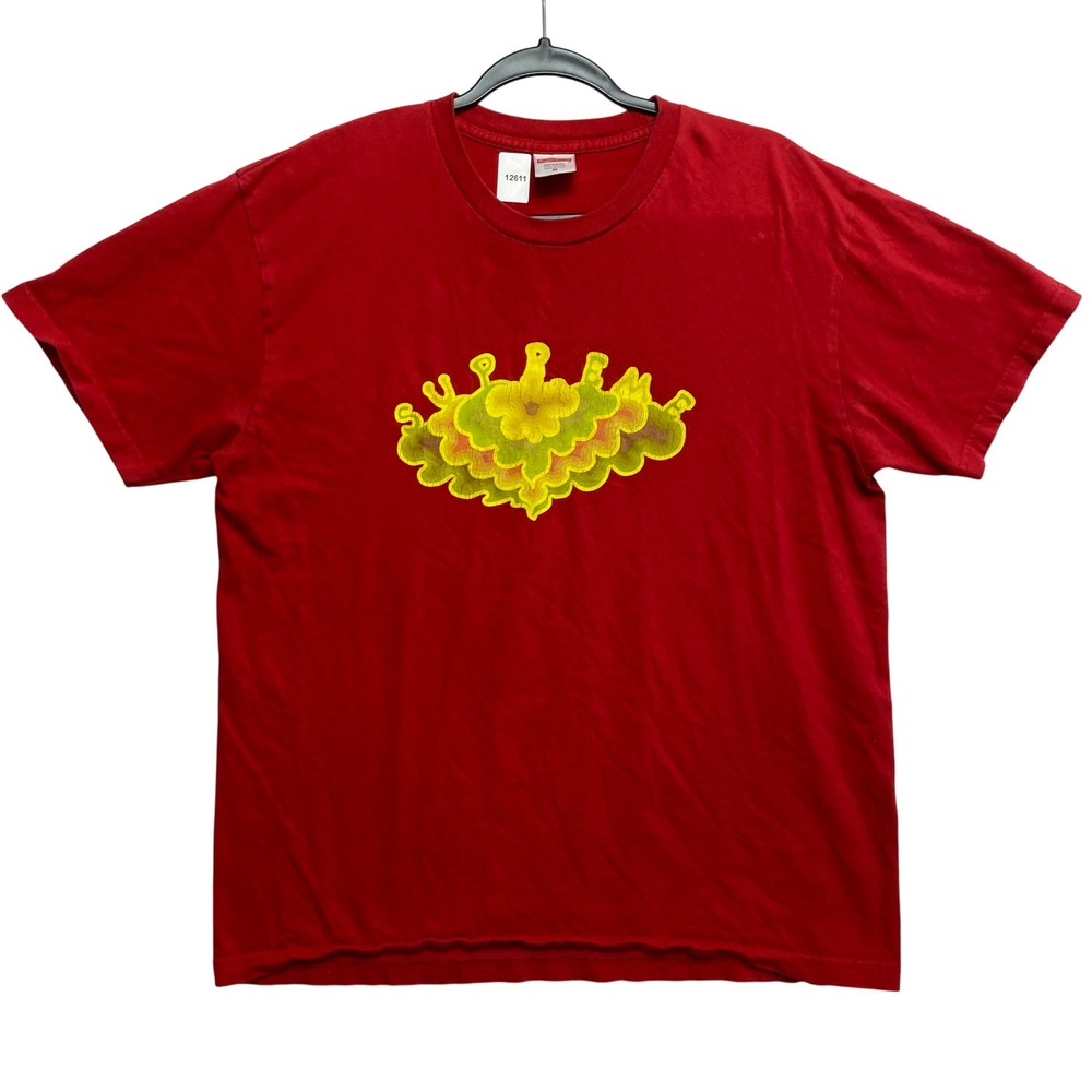 Supreme T-Shirt Mens M Red Psychedelic Cloud Graphic Streetwear